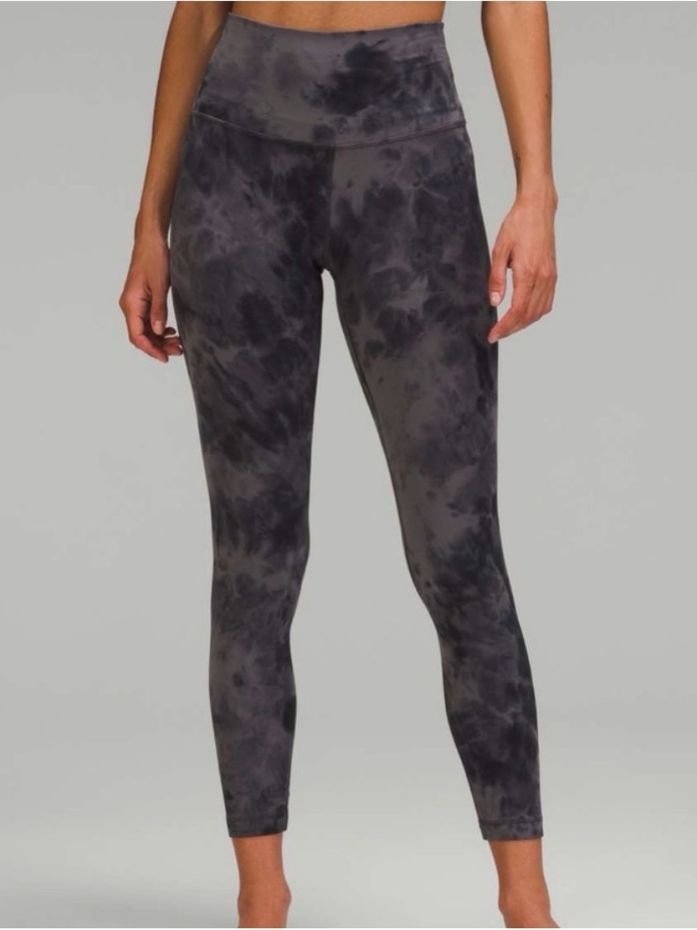 Lululemon High-Rise Align Tie-Dye Leggings — Charcoal Gray